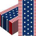 100Pcs 4th of July Guest Napkins Patriotic Napkins Red White and Blue Star Stripe Disposable Paper Guest Towels American Flag Design for Independence Day Dinner Kitchen Bathroom Decorative Towels