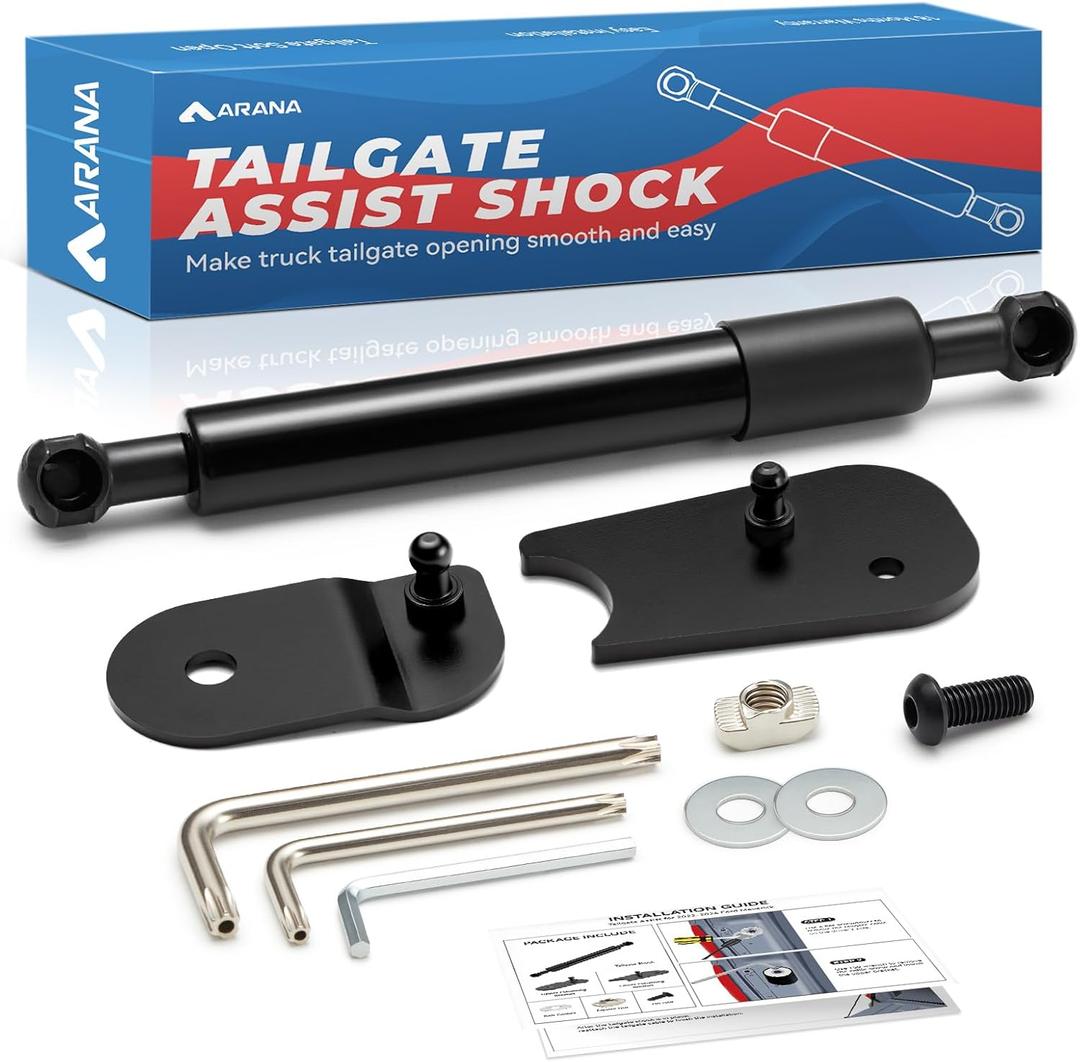 ARANA Tailgate Assist Shock for Ford Maverick, 2022-2026 Maverick Truck Tailgate Soft Open Accessories, Tail Gate Mods Damper Kit Fits Ford Maverick Hybrid XL XLT LARIAT(All Tools Provided)