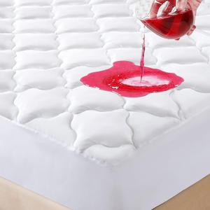 Waterproof Mattress Protector Twin Size, 6''-21'' Deep Pocket Fitted Quilted Mattress Pad Cover, Breathable, Hollow Cotton Alternative Filling Mattress Pad Cover, Twin Size