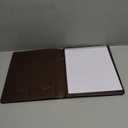 STYLIO Padfolio Portfolio Organizer Binder (Walnut Color) | Interview Resume Folder, Document, Business Card Holder |w/Letter-Sized Notepad | Handsome Brown Faux Leather Folio Matte Finish