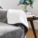 Waterproof Blanket for Bed Couch Sofa, Soft Liquid Pee Proof Pet Blanket for Dog Puppy Cat, Reversible Sherpa Fleece Furniture Protector (Grey, 30x40 inches)