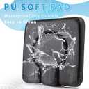 PU Commode Seat Cushion with Sponge Padded,C Shape Waterproof Soft Pad,Suitable for Bedside Commode Chairs,Raised Toilet Seats(Black), Standard