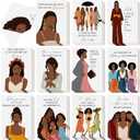 Cholemy 36 Set African American Christian Cards with Envelopes African Bible Verse Christmas Greeting Cards Religious Scripture Xmas Inspirational Quote Faith Church Holiday Gifts for Black Women