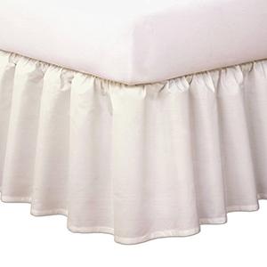 Bed Maker’s Never Lift Your Mattress Microfiber Wrap-Around Bed Skirt, Gathered Ruffled Style, Classic 14 Inch Drop Length, King, Ivory