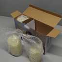 5plots Rechargeable Flameless Candles, Battery Operated LED Candles, Electric Candles with Remote and Timers, Wax-Like Plastic, Ivory, 3Pack, 3" x 4"5" 6", for Home Decor