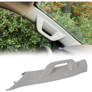 ECOTRIC A Pillar Grab Handle Assist Panel Compatible with 2014-2019 Chevy Silverado GMC Sierra Grab Bar Gray Left Driver Side Replacement for 23285089 23285090