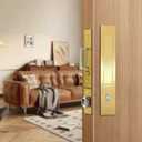 Pocket Door Lock with Handle, Heavy Duty Pocket Door Hardware, Space-Saving Hidden Sliding Door Pull, Privacy Lock Design, Fits Bathrooms, Bedrooms, Dressing Rrooms, Offices(Gold,Privacy Type)