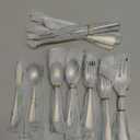 Oneida Silverware Set For 8, Flight 45-Piece Everyday Flatware Set with Serving Utensils, Service For 8, 18/0 Stainless Steel, Dishwasher Safe, Knives Spoons and Forks Set, Dining (Silver, 45 pieces)