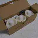 Outdoor Waterproof Flameless Candles with Timer, Remote Control Battery Operated Candles Flickering Last 600 Hours, 3"x3" Realistic Electric Fake LED Candles, Ivory Plastic, Set of 3