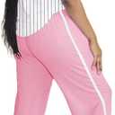 PINSV 2 Piece Sets for Women Summer Casual Outfits Jersey Shirts and High Waisted Pants Sets (Pink, S)