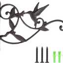 DEWEL 2 Pack Heavy Duty Iron Hanging Plant Bracket, Outdoor Wall Plant Hangers for Hanging Baskets, Bird Feeder, Flower Pot, Lantern, Wind Chime – Decorative Black Hook