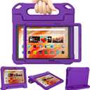 DJ&RPPQ Kids Case for 10inch Tablet Shockproof Kid-Proof Cover with Protector Handle Stand Purple