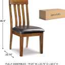 Signature Design by Ashley Ralene Rake Back 19" Dining Room Chair 2 Count, Medium Brown
