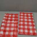 12 Pcs Red and White Checkered Table Runner 14 x 108 Plastic Gingham Table Runner for Birthday Wedding Baby Shower Party Disposable Table Runner