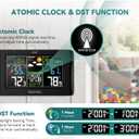 Weather Station Wireless Indoor Outdoor Thermometer: BOZYBO Digital Atomic Clock with Indoor/Outdoor Temp, Temperature Gauge Weather Clock with Calendar and Adjustable Backlight