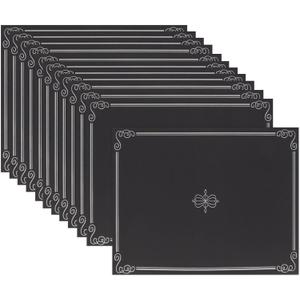 Best Paper Greetings Black Certificate Holders - 11.2 x 8.8 in, 12-Pack, Silver Foil - Certification Folders for Diplomas & Awards - Award Sleeves & Diploma Holders for Employee Appreciation