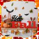 Fall Table Decorations for Home Hello Fall Sign Thanksgiving Wooden Autumn Tabletop Sign Blocks Table Centerpieces for Harvest Festival Mantel Home Display Party Supplies