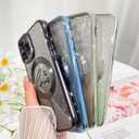 Fiyart Designed for iPhone 11 Pro Case,Compatible with MagSafe Love Heart Plating Camera Protection TPU Magnetic Glitter for Women Girls Shockproof Phone Bumper 5.8"-Black