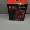 MELLERHOME 12-Cup Red Coffee Maker - Perfect for Home or Office, Borosilicate Carafe, Auto-Off, Reusable Filter, Anti-Drip, Keep-Warm Function, Clear Water Level Window, Red Kitchen Accessories
