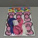 Birthday Decorations, Cute Pink Party Supplies Large Poster with 24 Pcs Bow Stickers, Pin The Bow Sticker on Cat, Cartoon Party Games for Girls Boys (Set2)