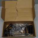 RGJ 6 Pack Christmas Fireplace Stocking and Garland Hanger, 2 in 1 Adjustable Mantle Garland Hanger, No Drill Stocking Holder Hanger for Mantle, Fits Mantles from 0.5" to 3.5" Thick