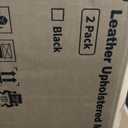 29 Inch Bar Height Bar Stools Set of 2, 29" Barstools for Kitchen Island Counter, Backless Bonded Leather Bar Height Stools with Thick Saddle Seats & Heavy Duty Metal Base, Easy Assembly, Brown/Black