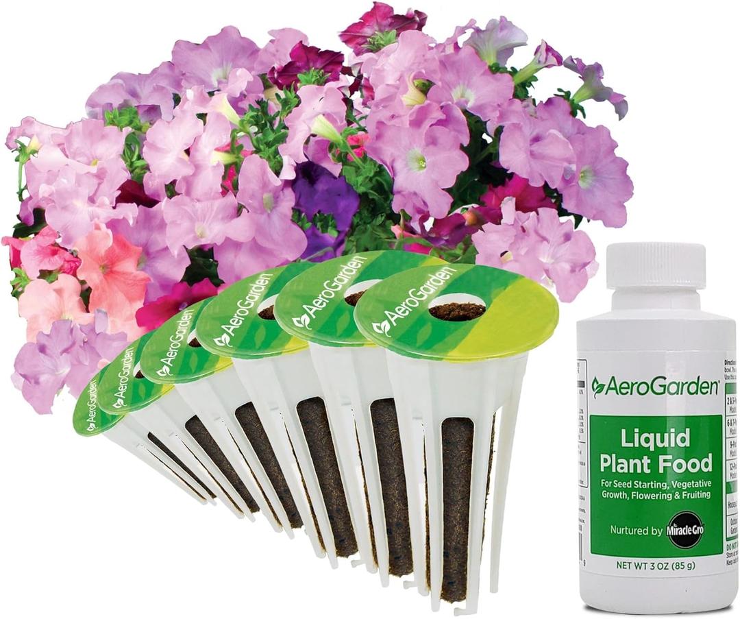 AeroGarden Cascading Petunias Seed pod Kit for AeroGarden Hydroponic Indoor Garden, 6-Pod