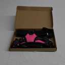 PHOEPET No Pull Dog Harness Medium Reflective Front Clip Vest with Handle,Adjustable 2 Metal Rings 3 Buckles,[Easy to Put on & Take Off](M, Pink)
