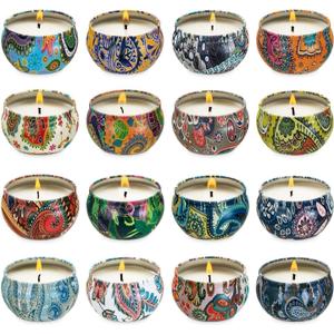 YOROXRG Set 16 Pack Scented Candles Gifts Soy Wax Travel Tin Jar Candles for Home 2.5 OZ Scented Candles for Mom for Christmas, Birthday, Thanksgiving, Mother's Day