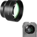 NEEWER HD 60mm Telephoto Lens Only for 17mm Thread Backplate, 2X Magnification Compatible with SmallRig NEEWER iPhone Samsung Phone Cage Case with 17mm Lens Adapter, LS-41