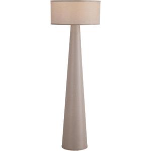 Floor Lamp - Branch and Wick  59 Tall Standing Linen Lamp with Fabric Shade, LED Bulb Included  Elegant Corner Lamp for Living Room, Bedroom, Office - Taupe