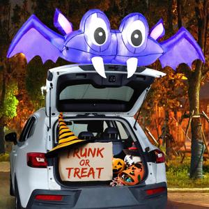 Joiedomi Halloween Inflatable Decor: Outdoor Bat Trunk or Treat LEDs