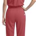 Scrubs for Women Set, Sleeveless Stand-Up Collar Medical Nurse Uniform Top and Jogger Pants, 8 Pockets, L