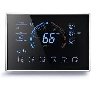 Smart WiFi Thermostat,Energy-Efficient Programmable Home Thermostat, Heat Pump Compatible,Included C-Wire Adapter, Alexa & Google Assistant Voice Control