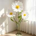 Giant Flowers for Decoration,Large Daisy Flowers Artificial,Big Paper Flower for Wedding,Birthday Party,Garden,Office,Home,Shop Window Display(White)