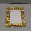 Cuspin 5x7 Picture Frame Vintage Gold Frames, Ornate Leaf Textured Hand-Crafted Resin with Glass Front, Gold Picture Frames for Tabletop Display, Retro Design Home Decor