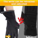 Moon Kitty Womens Winter Running Gloves Windproof Thermal with Touchscreen Fingers Cold Weather Gloves for Women (X-Large, Black)