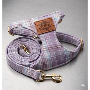 CHEDE No Pull Floral Pattern Dog Harness- Lightweight and Soft Dog Harness, Adjustable Small Dog Harness and Leash Set, with Dog Leash, Suitable for Puppy Small and Medium-Sized Dog