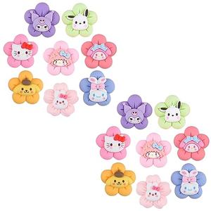 QYSEOFON 15 Pieces Colorful Flower Shoe Charms Women Girls Kids Daisy Shoes Decorations for Birthday Gifts R16-2