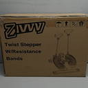 Stepper Machine with Resistance Bands, Mini Stepper with 300LBS Weight Capacity, Twist Stepper for Full Body Workout, Adjustable Step Height, Smooth and Quiet, Step Machine for Men Women