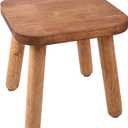 9.3 Inch Wooden Step Stool for Adults and Toddlers, Portable & Sturdy, Plant Stool with Four Detachable and Assembled Legs for Playroom, Kitchen, Bedroom, Bathtub-Walnut