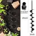 TCBWFY 3x24 Inch Auger Drill Bit for Planting - Easy Planter Garden Auger - Bulb & Bedding Plant Augers - Post Hole Digger for 3/8Hex Drive Drill