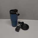 Kepwam T3 Self-Heating Travel Mug 20oz, Temperature-Controlled Coffee Warmer Mug, Smart Travel Coffee Mug Keep Coffee Drinks Hot, Heated Mug Great for Driver Outdoor Fits Car Cup Holders (Steel Blue)