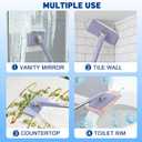 Hands Free Flat Mop,Cloth Changing Mini Mop,27inch Long Handle Mopping Stick,360 Swivel Head,Dry and Wet Use,Ideal for Tight Corners,Tile and Hardwood(White,6 Cloth)