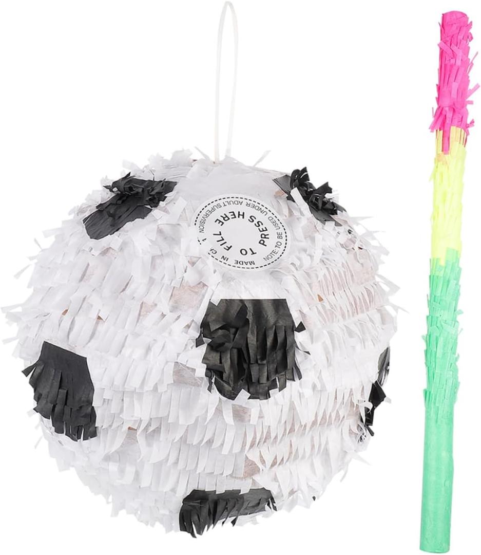 TOYANDONA 2pcs Pinata Soccer Decorations Sports Party Decor Wedding Football Balls for Kids Paper Party Supplies Round