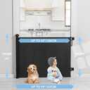 PRObebi Retractable Baby Gates for Stairs, Dog Gate Indoor Extends to 54" Wide 34" Tall, Child Gates for Doorways, Stair Gate Use for Outdoor, Indoor, Hallways, Doorways, Deck, Porch