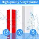 10 Pcs Wall Corner Protector Guards with Self Adhesive, 1-1/2 x 48 Inches White Vinyl Corner Trim Molding Plastic for Wall Furniture Door Cabinet Table Edge, Avoid Scratching, Easy Install