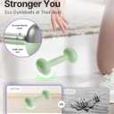 YOTTOY Dumbbell Set of 2,2-15 Pound Hand Weights for Women, Non-Slip Hand Weights for Home Gym, Strength Training, and Full-Body Workouts (Green)