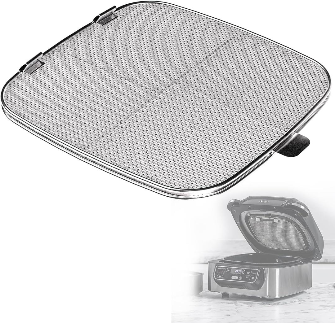 Square Stainless Steel Air Fryer Splatter Shield for Ninja Foodi AG300, AG300C,AG301C, AG302, AG400 Fryer Accessories.