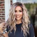 AlSOM Mila Sugar Maple Water Wave Free Part SyntheticLace Front Wig with Scandinavian Hairline Glueless Wig 16Inches